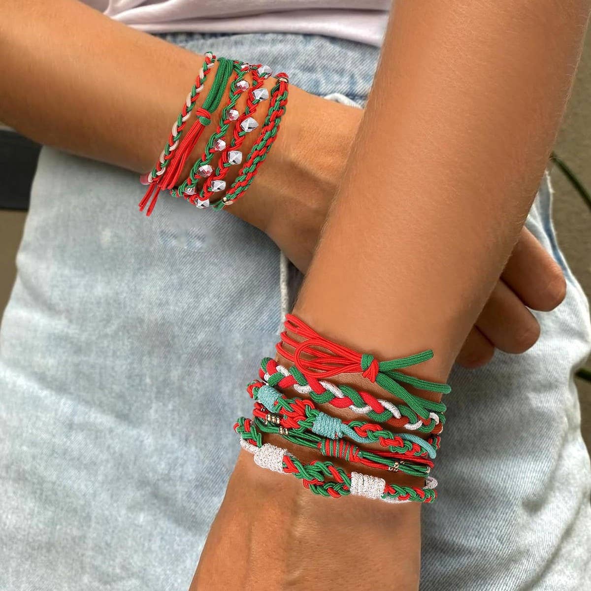 CHRISTMAS NEW CARD SET HAIR SCRUNCHIES