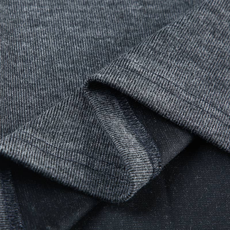 PREPPY PATCHWORK SHIRT NECK LONG-SLEEVED DRESS