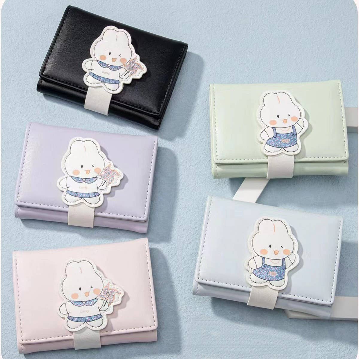 CARTOON CUTE RABBIT MINI SHORT WALLET_CWAB2557