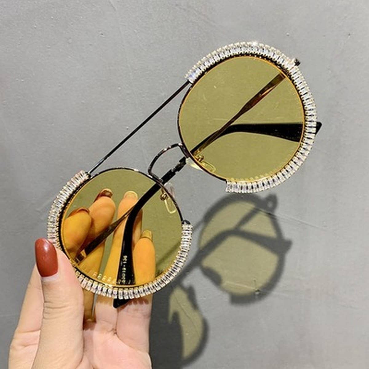FASHION LUXURY WOMEN'S RETRO ROUND SUNGLASSES_CWASG0786