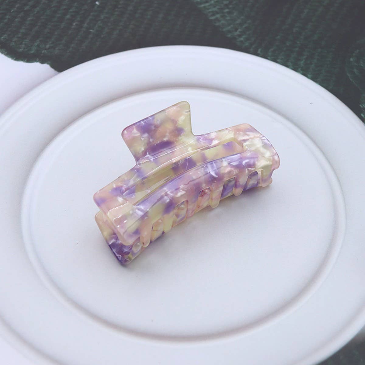 8cm hollow square hairpin, student shark clip_CWAHA2616