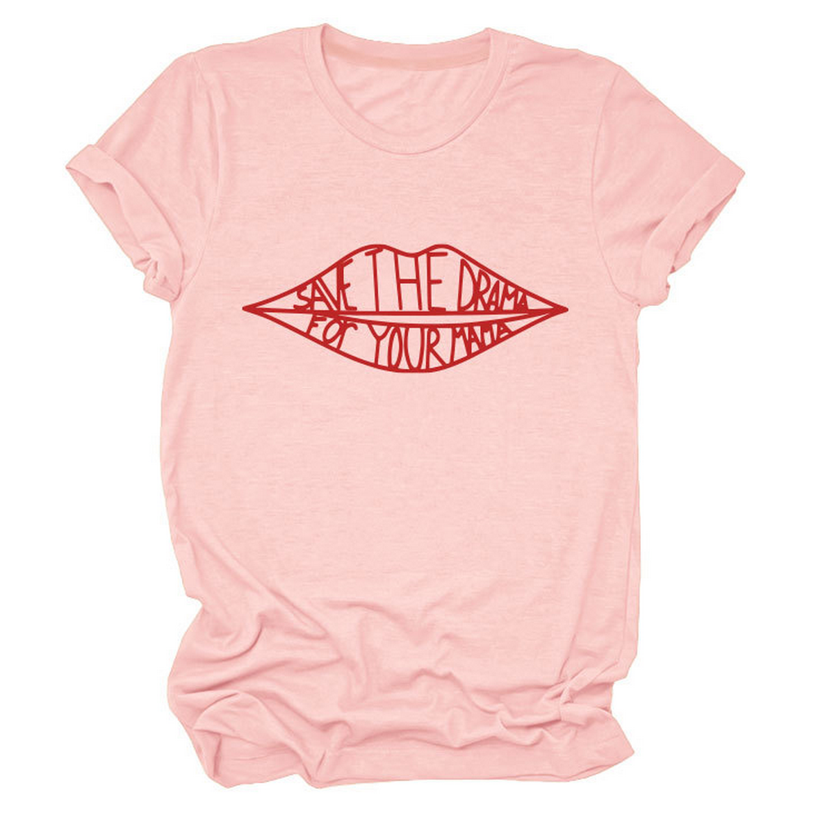 Women??¢s Fashion Slogan Tee Crew Neck Short Sleeve_CWTTSL0482