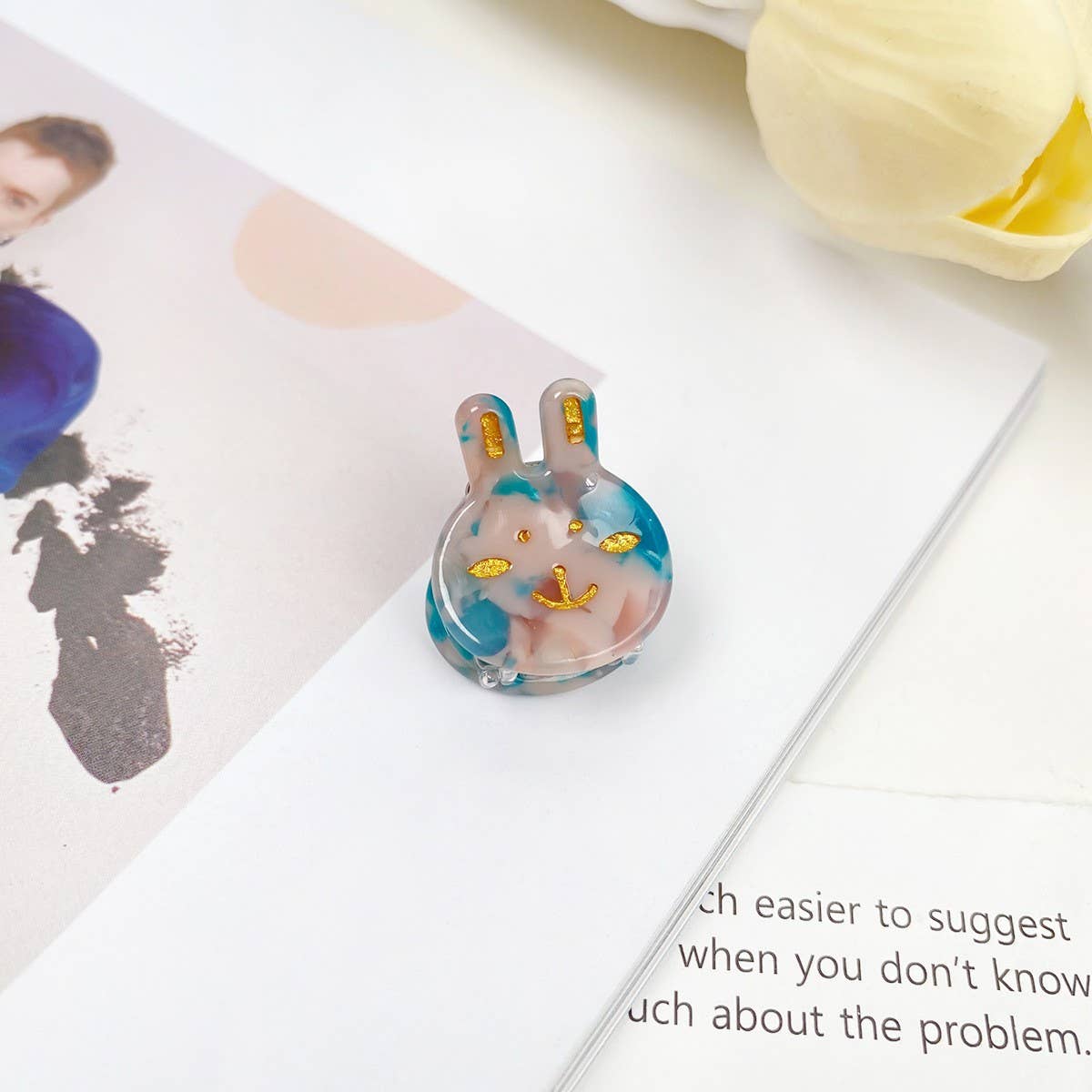 Mini Bunny Hair Claw - Cute Acetate Bangs Clip_CWAHA0731