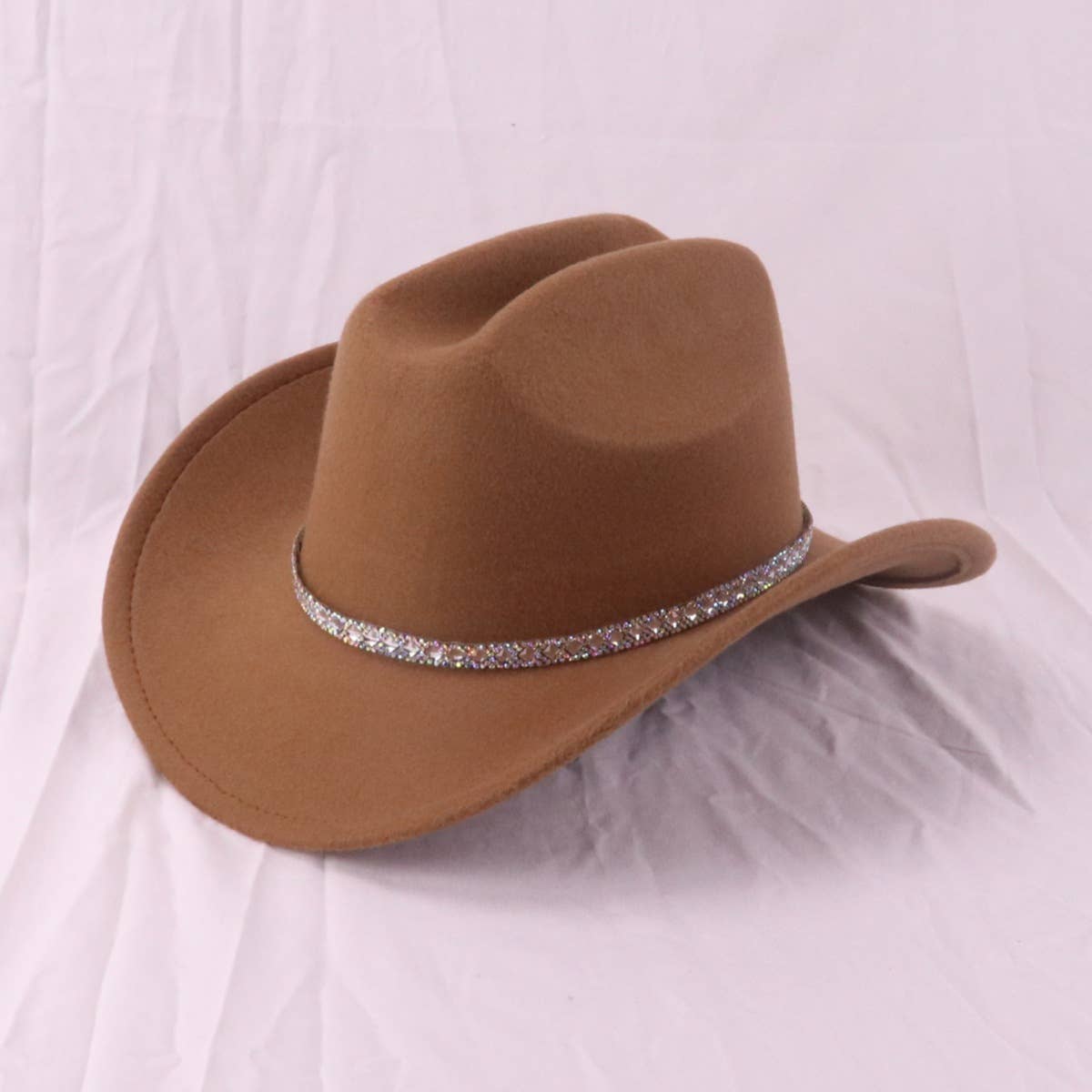Rhinestone Western Fedora Hat with Wide Brim_CWAH3660
