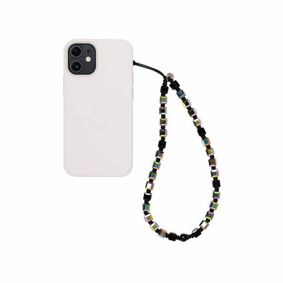 CWMM8721_BOHEMIAN LOOP COLORFUL SQUARE MOBILE PHONE CHAIN