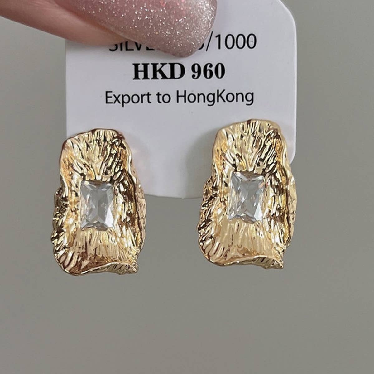 PERSONALIZED HIGH-END IRREGULAR PLEATED EARRINGS_CWAJE1323