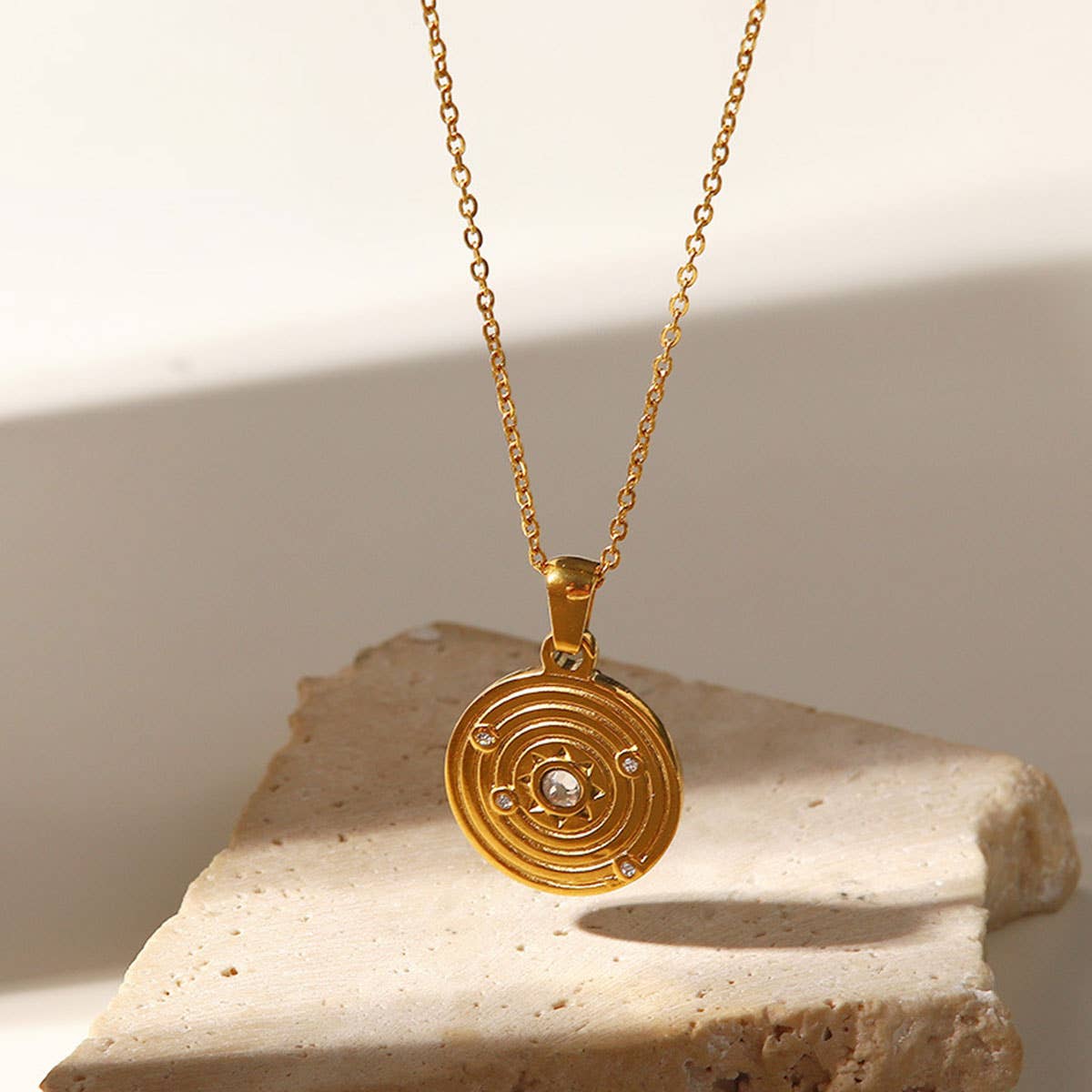 FRENCH FASHION VINTAGE STAINLESS STEEL NECKLACE