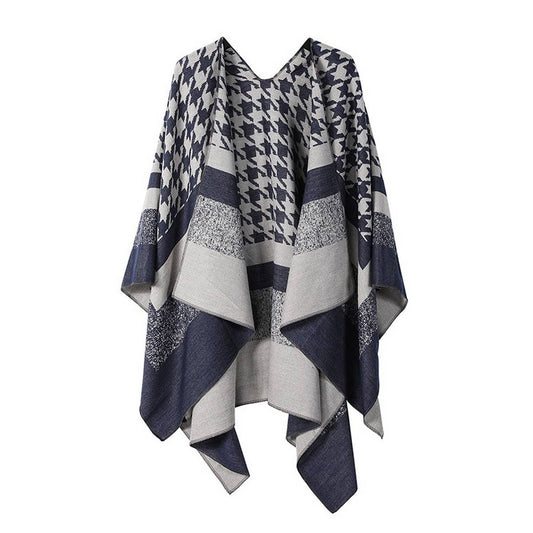 SOLID COLOR DOUBLE-SIDED CAPE SHAWL OUTER CAPE_CWASC2132