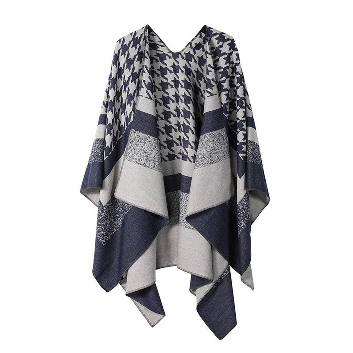 SOLID COLOR DOUBLE-SIDED CAPE SHAWL OUTER CAPE_CWASC2132