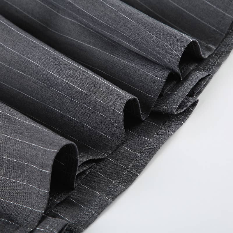 Striped irregular slim-fit suspenders