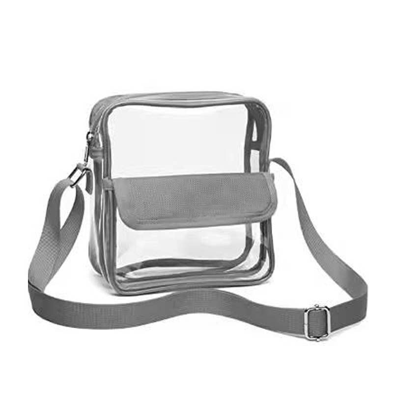 Colorful transparent pvc crossbody bag