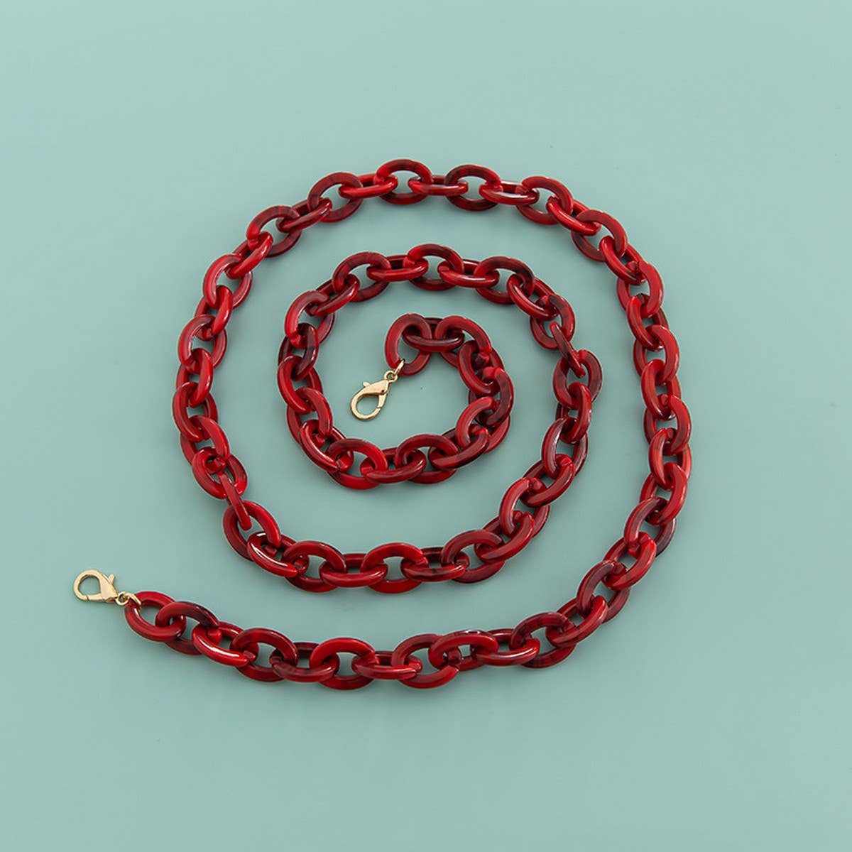 47" Oval 0.67*0.98" Acrylic Chain Bag Strap_CWMM5099