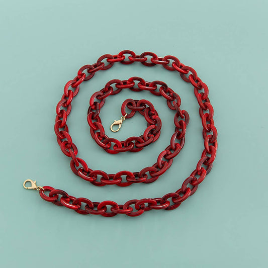 47" Oval 0.67*0.98" Acrylic Chain Bag Strap_CWMM5099