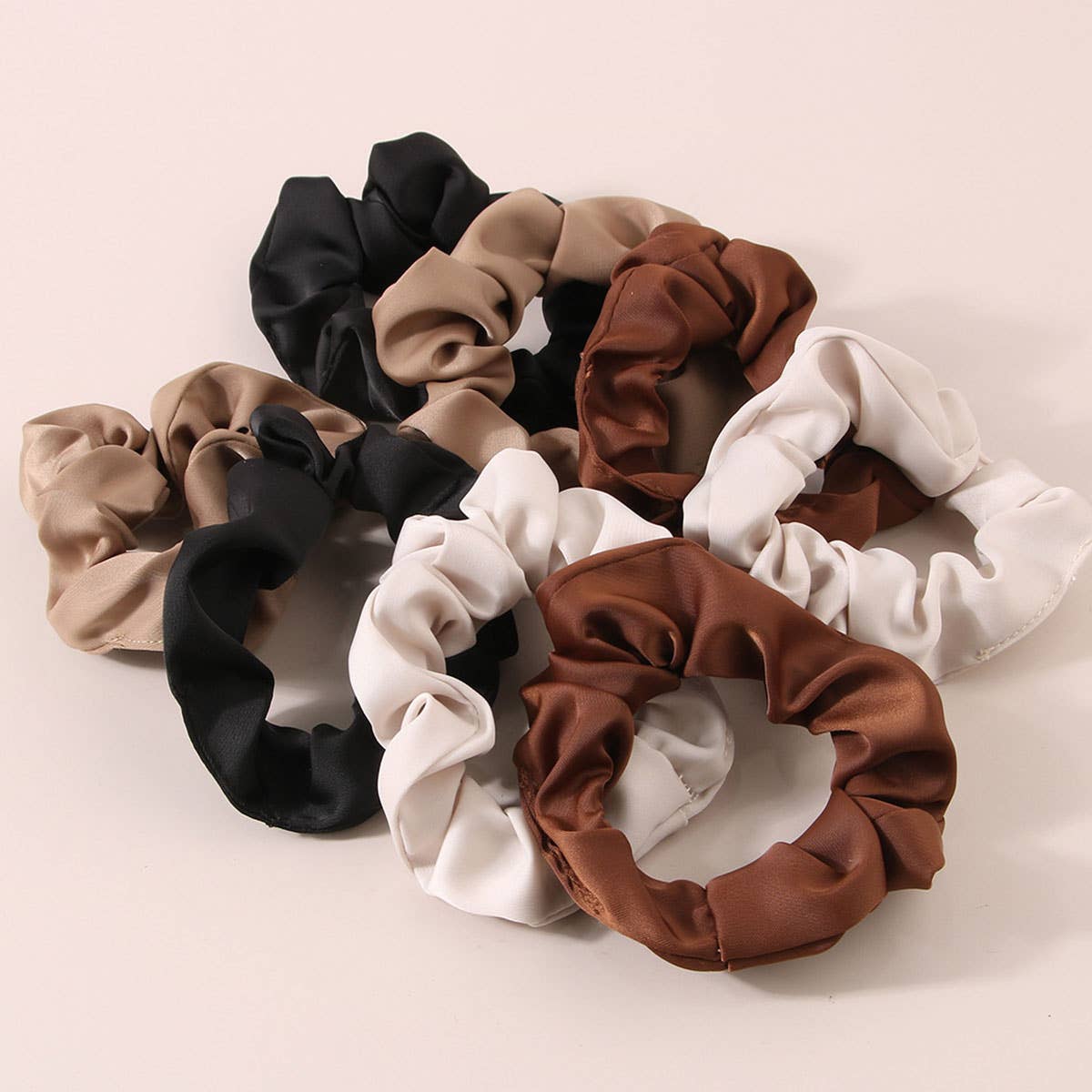 8PCS/BOX SATIN SCRUNCHIES FOR FALL HAIR ACCESSORIE_CWAHA0405