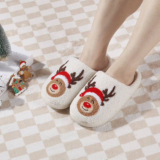 NEW CHRISTMAS ELK WARM WINTER COTTON SLIPPERS