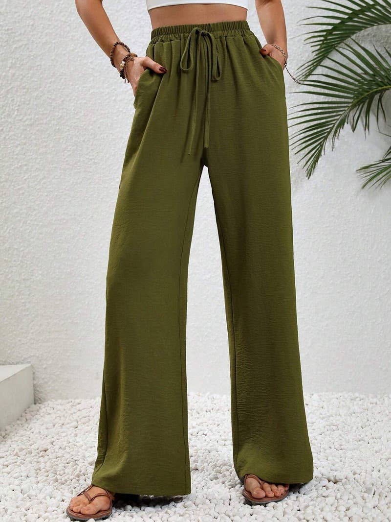 All-in-one floor-length straight leg pants