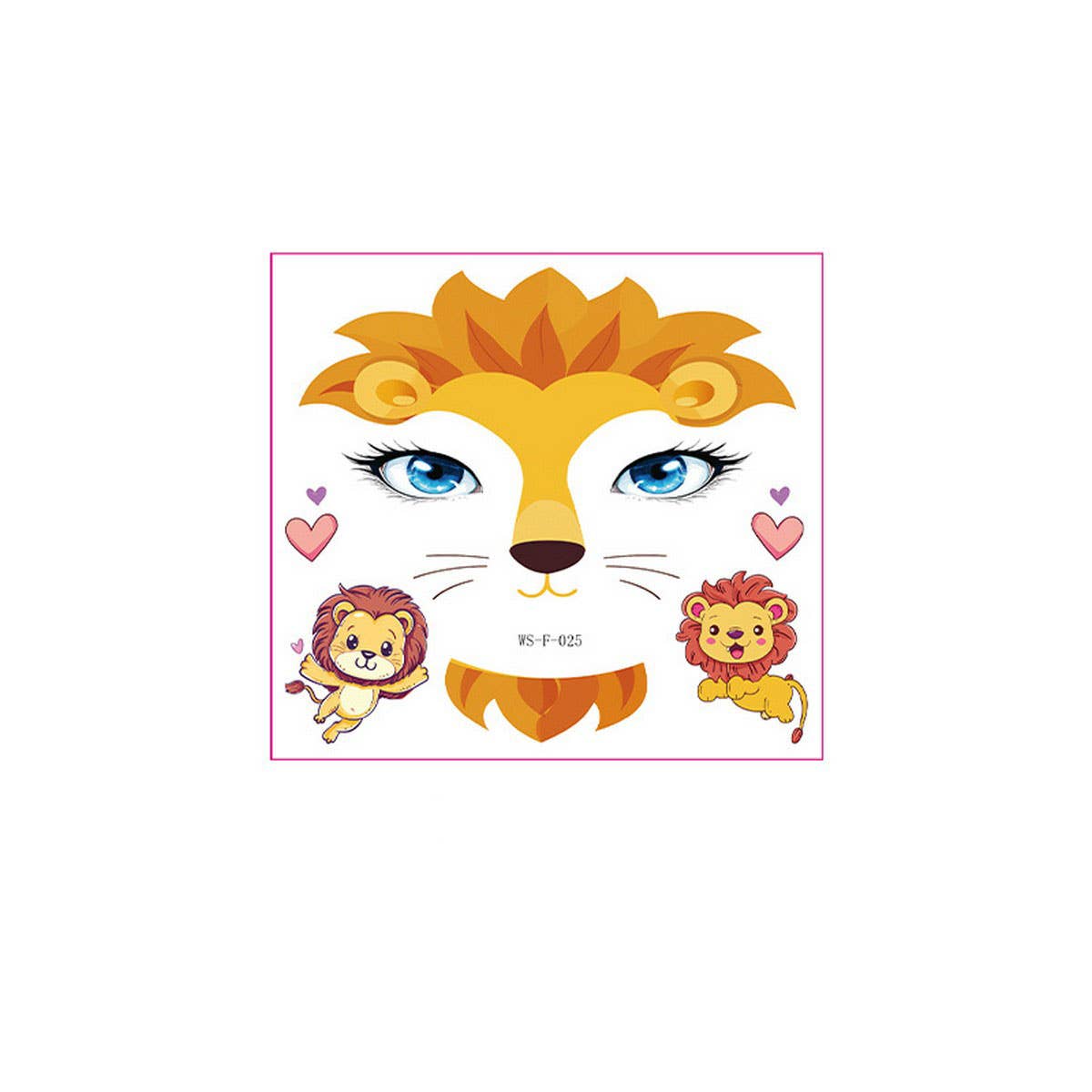 Kids Christmas Unicorn & Panda Face Tattoos