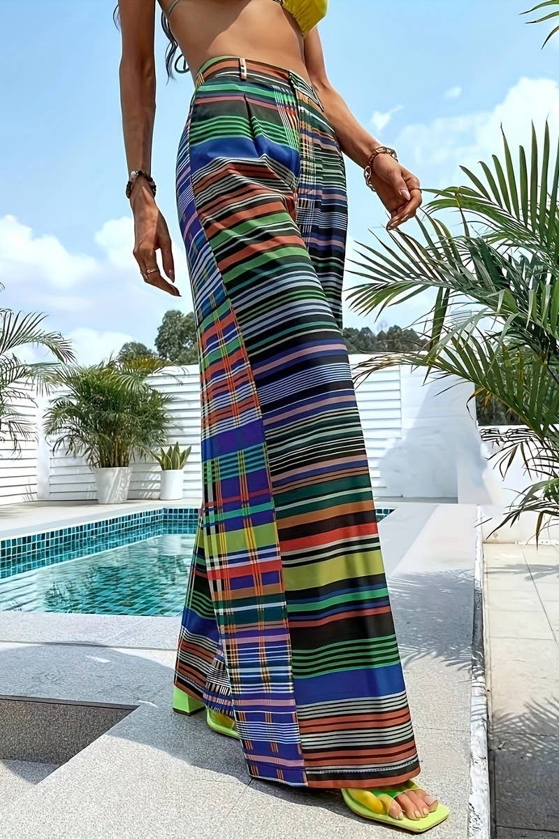 CWBLP2091_COLORFUL PRINT HIGH WAIST FLOWING WIDE LEG PANTS