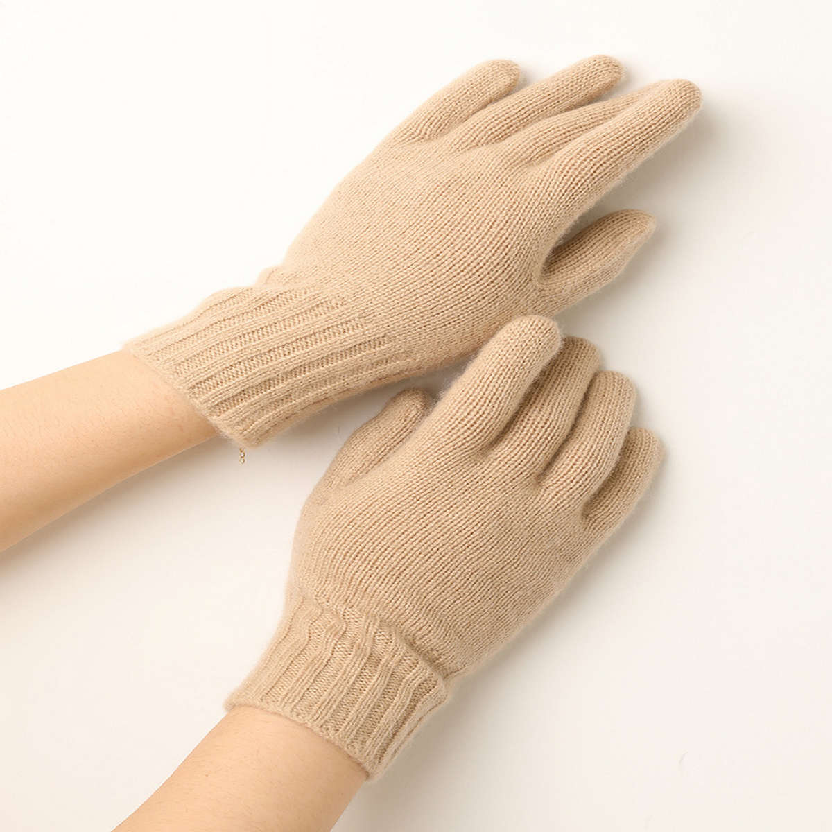 Thick Knit Wool Gloves for Women - Winter Wear_CWAG0527