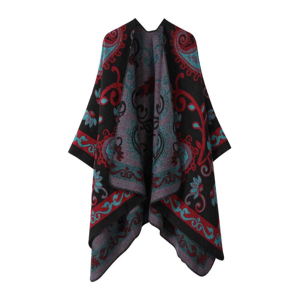 CAPE DARK DOUBLE-SIDED WARM OUTER WEAR THICK SHAWL_CWASC2121
