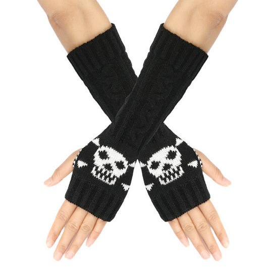 CWMM10078_KNIT FINGERLESS GLOVES LONG ARM WARMERS