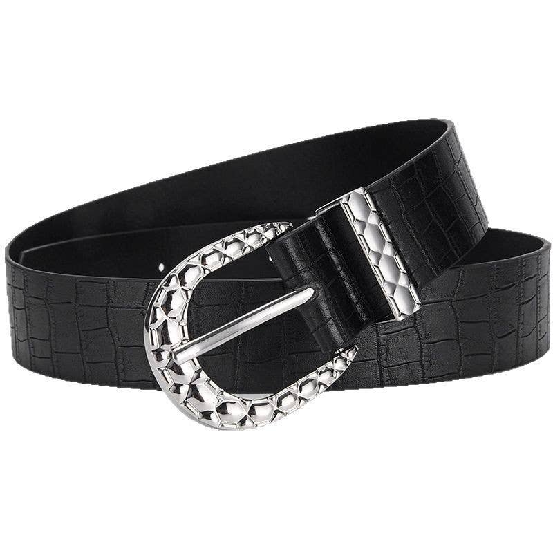 Oval buckle fashionable version trendy belt