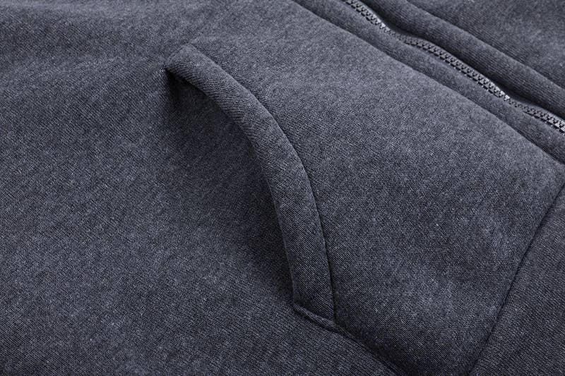 CWOHOL0284_ZipUp Open Front Hoodie In Fleece Long Sleeve Top