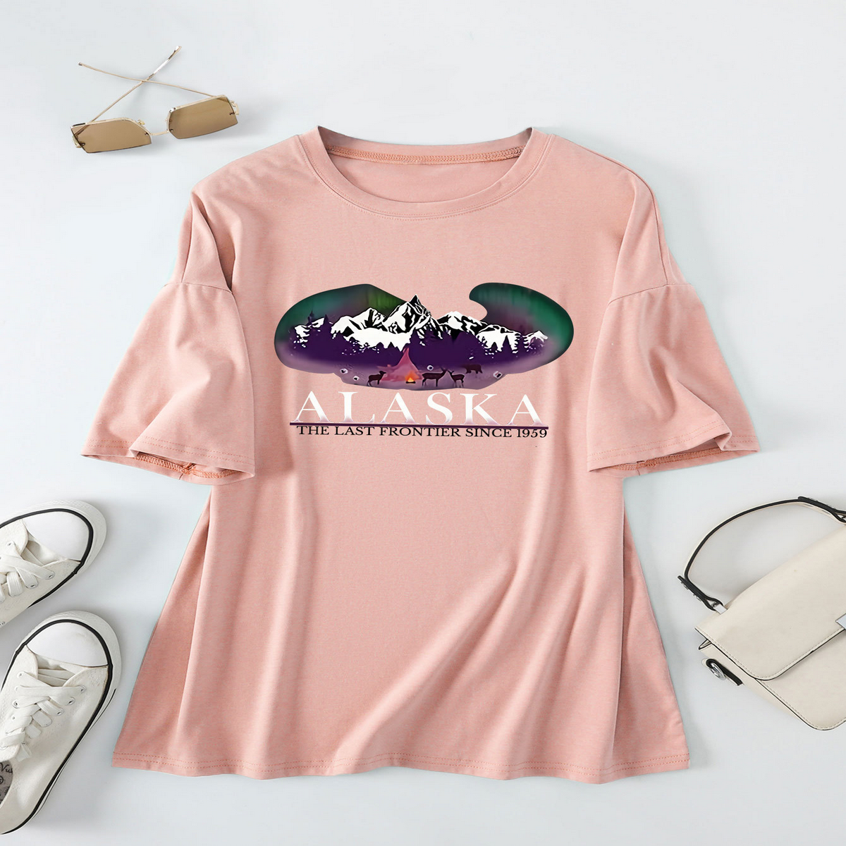 Trendy Plus Size T-Shirt for Women, Loose Fit