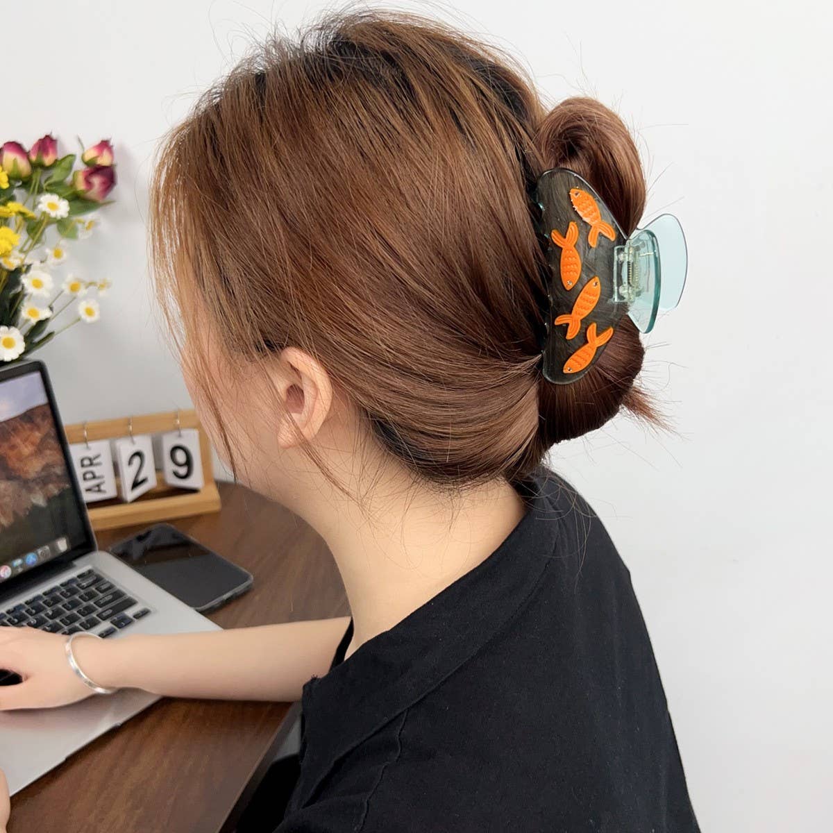 Mini Koi Fish Hair Claw - Cute Acetate Summer Clip