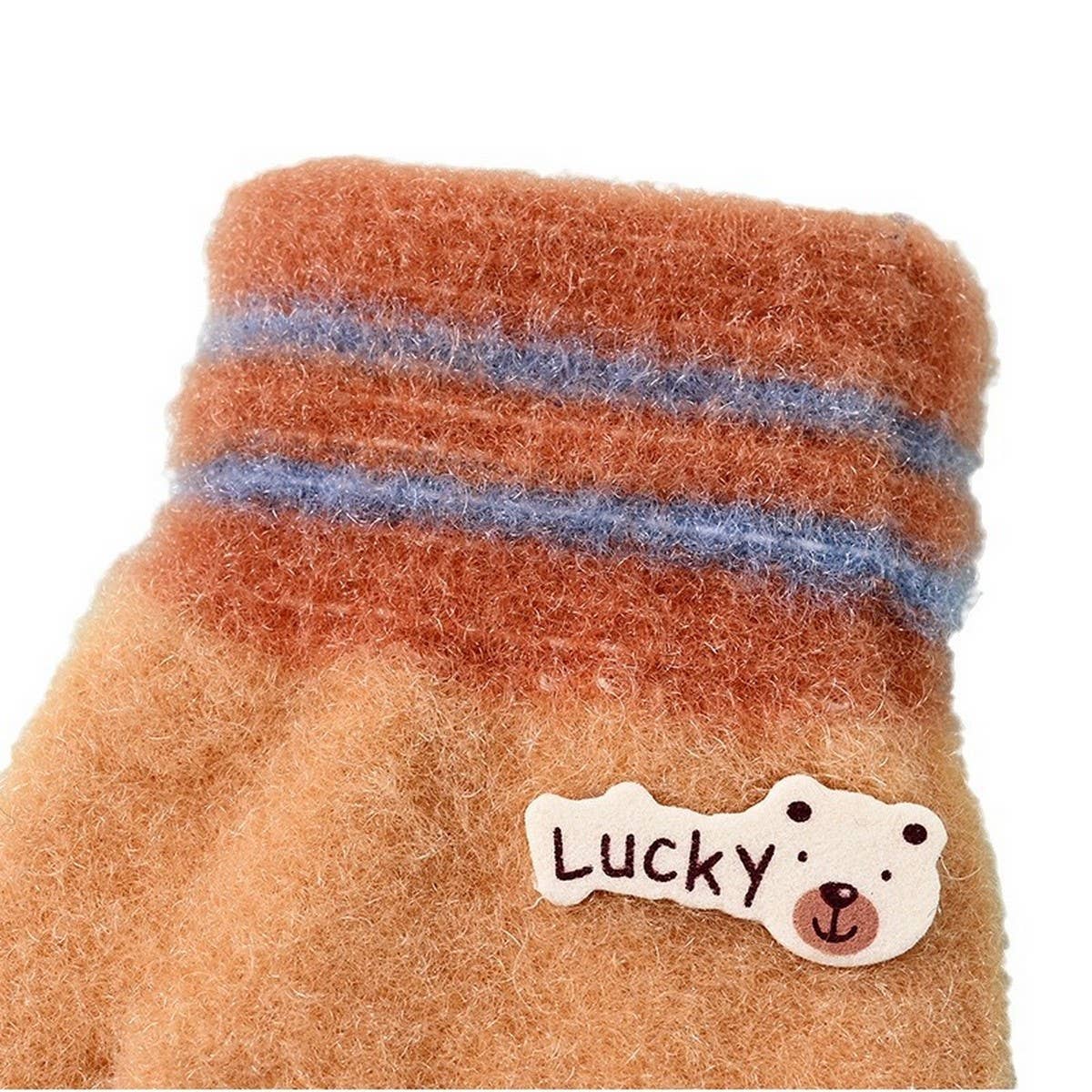 CWAG0281_CARTOON FULL FINGER PLUSH CHILDREN'S GLOVES