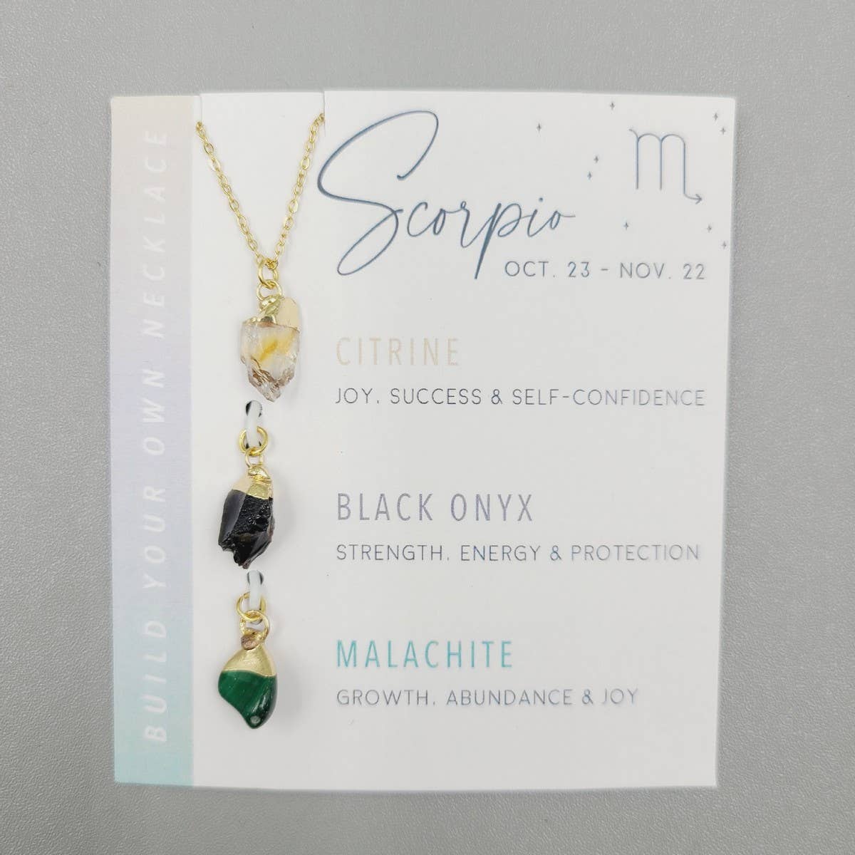 TWELVE CONSTELLATIONS NATURAL STONE NECKLACE