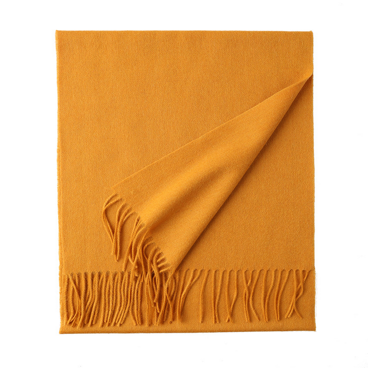 Unisex Wool Scarf ? Soft Solid Color with Tassels