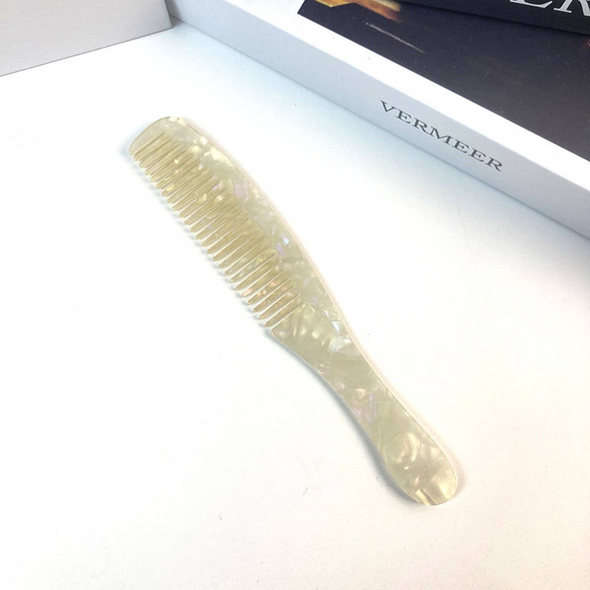 Colorful Acetate Fine-Tooth Comb with Handle