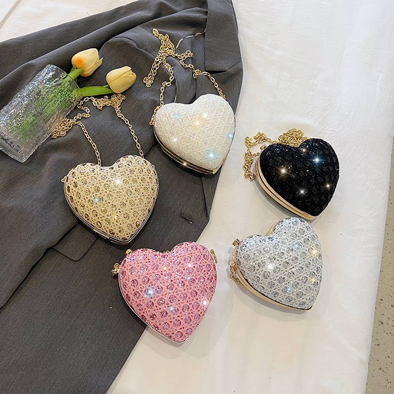 Fashionable rhinestone chic single-shoulder bag