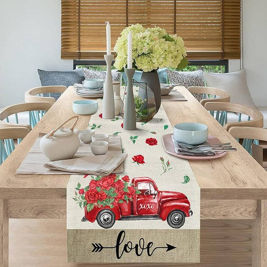 HOME VALENTINE'S DAY PRINTED TABLECLOTH