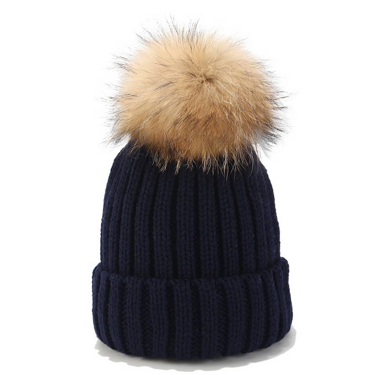 OUTDOOR WARM WOOL BALL KNITTED HAT_CWAH1577