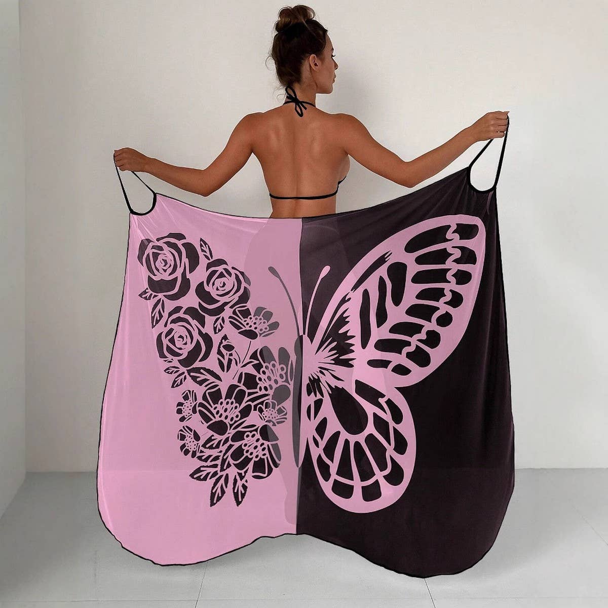 Multi-Way Beach Dress, Color-Block Print Cover-Up