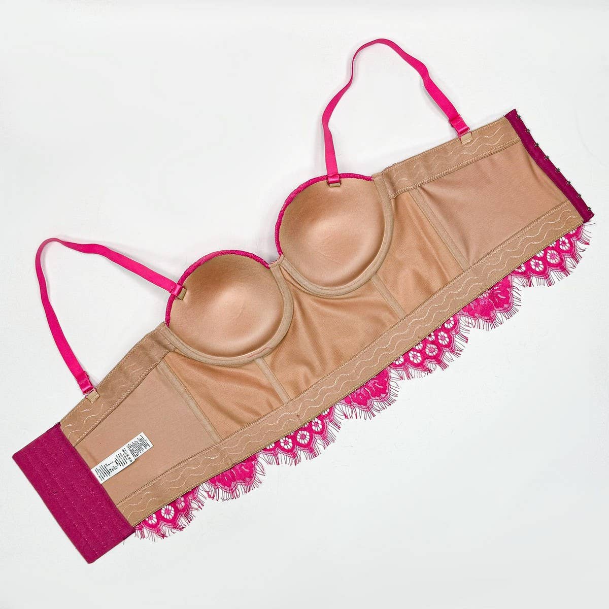 FASHIONABLE PADDED LACE HERRINGBONE BRA