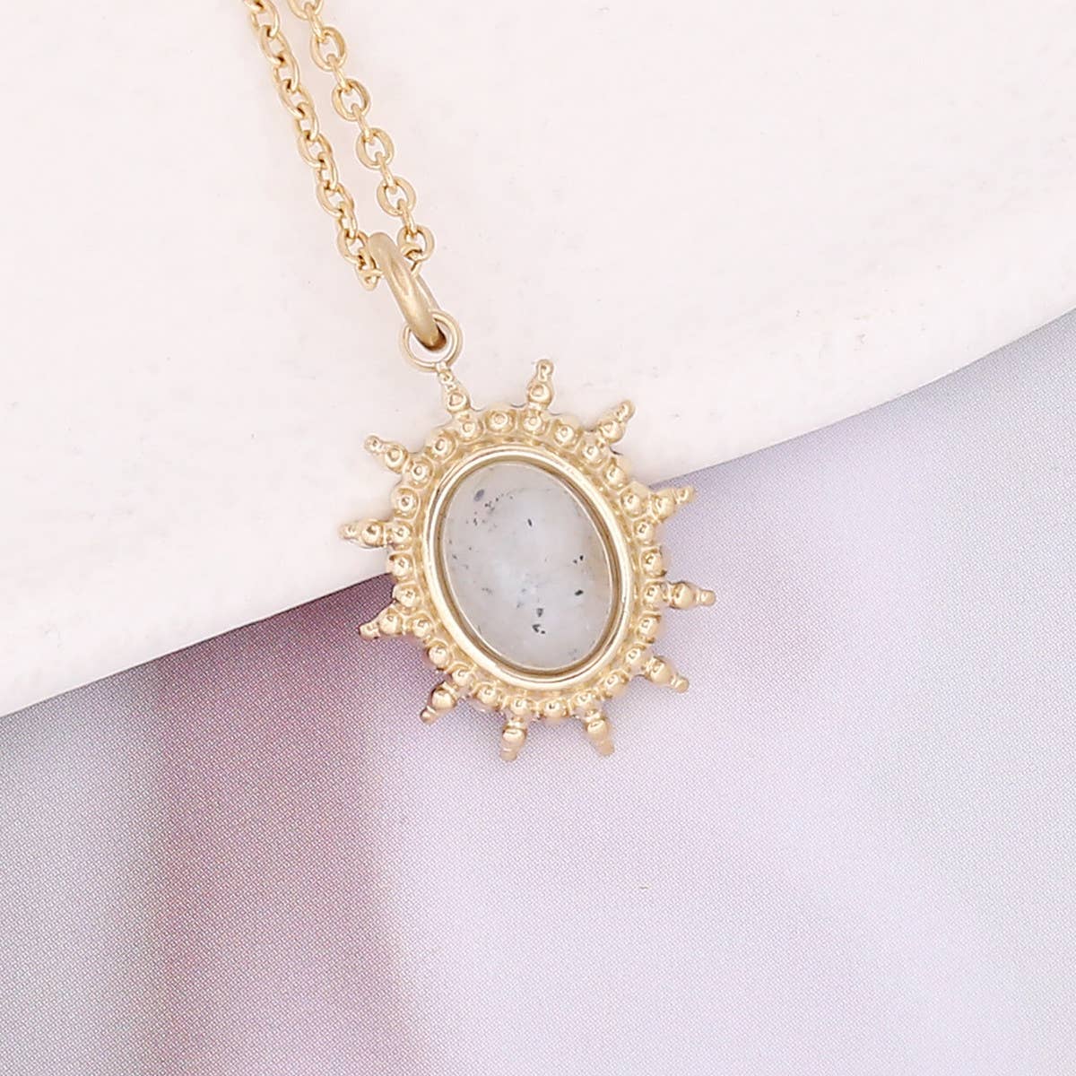 NATURAL STONE PENDANT NECKLACE