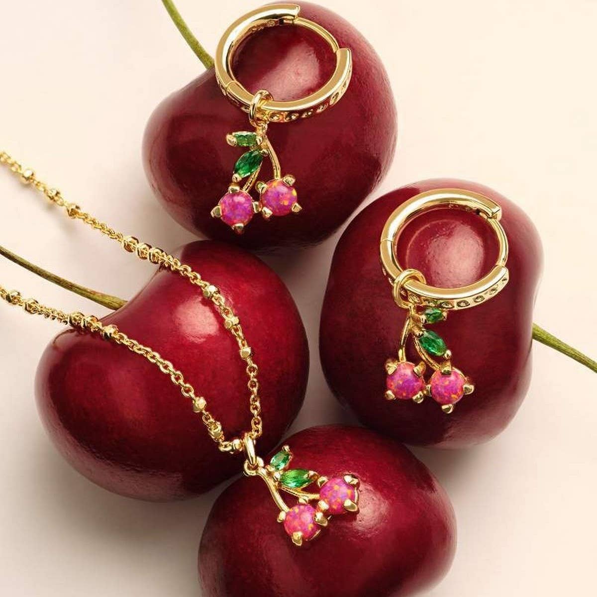 Simple fruit zircon clavicle necklace_CWMM5308