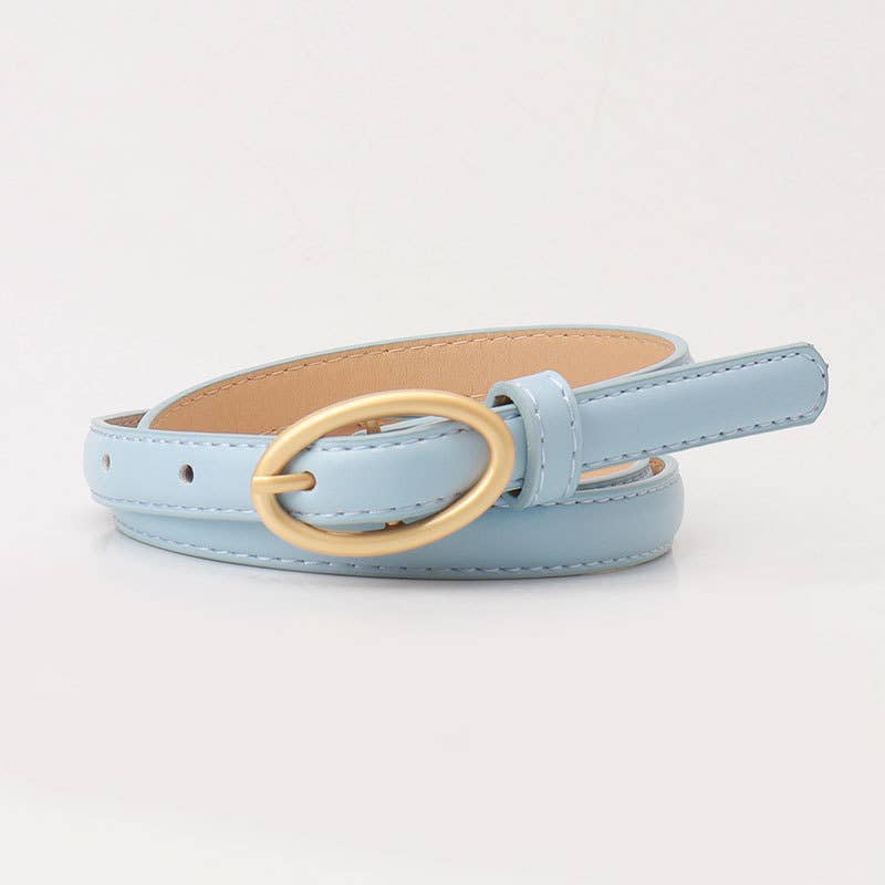 Versatile candy-colored decorated denim belt