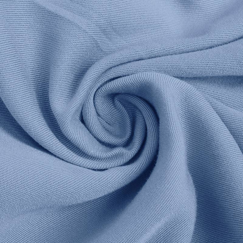 A Pose solid color stand collar mid-length dress