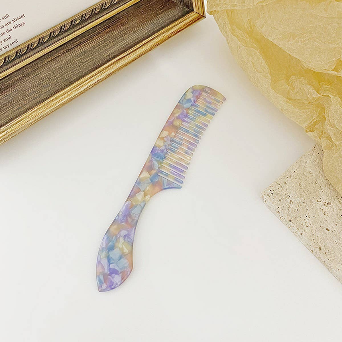 Acetate Handheld Comb Vintage Commuter Style_CWMM6445