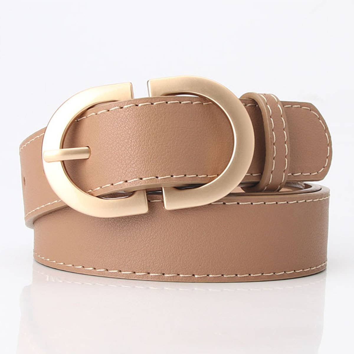 Simple waist imitation leather decorative belt
