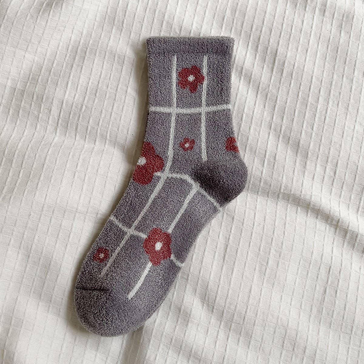 HOME WARM FAUX MINK PLUSH MIDDLE SOCKS