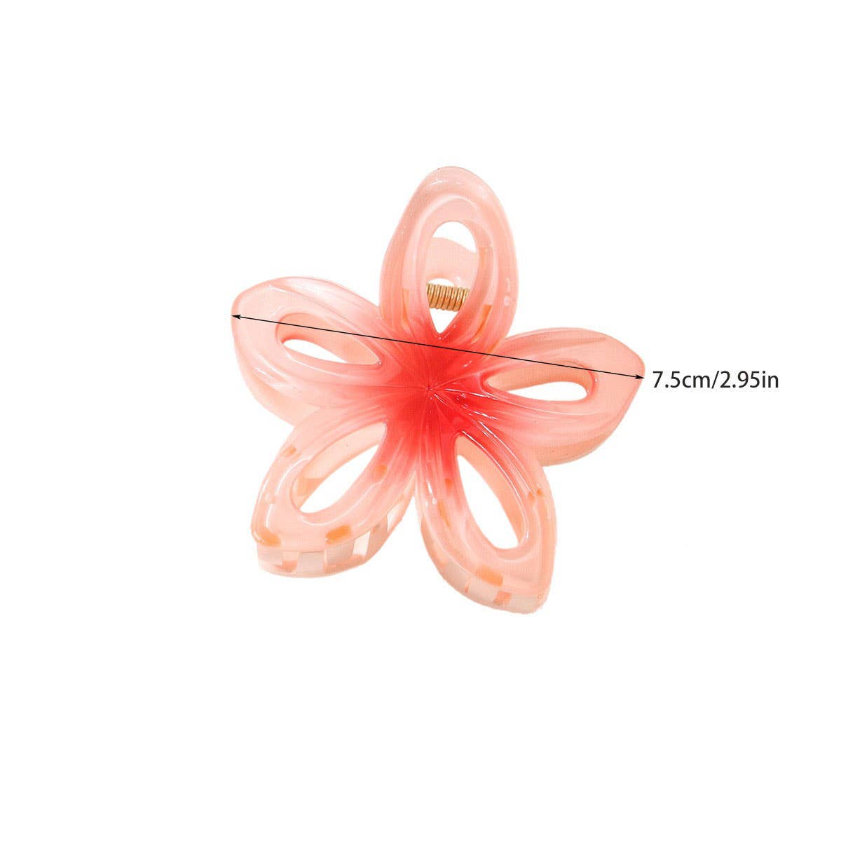 Hollow Gradient Flower Hair Claw Clips?Summer Clip
