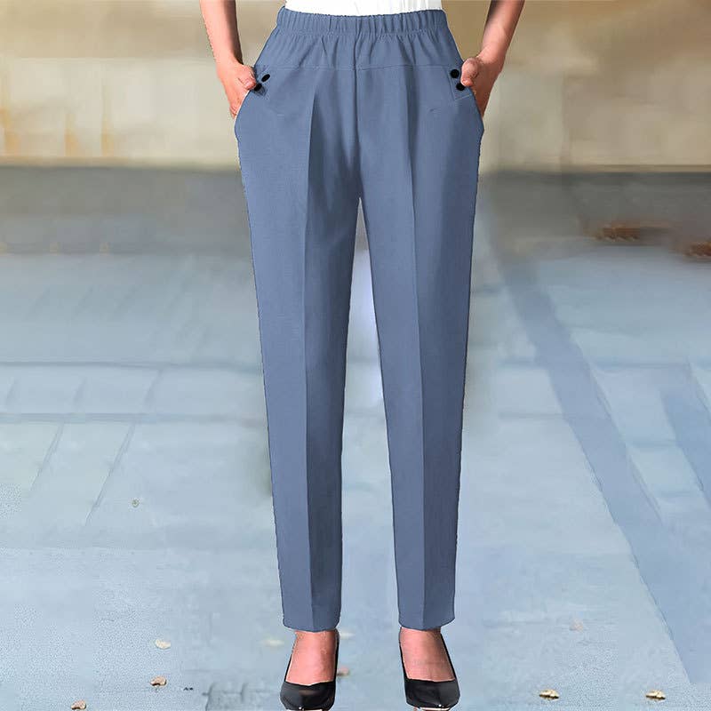 PROFESSIONAL THIN HIGH-WAISTED SLACKS
