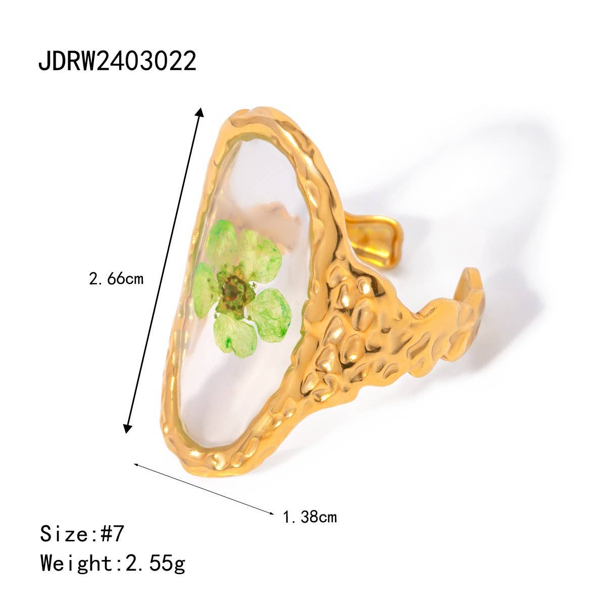 ROUND PRESERVED DRIED FLOWER RING