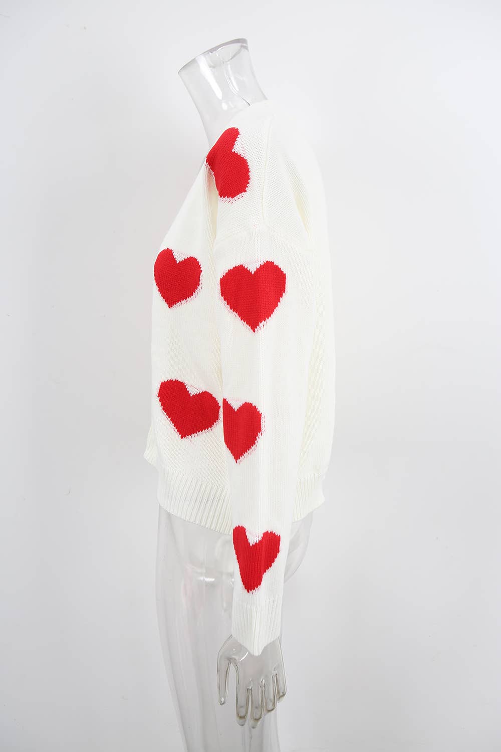 Valentine's Day long-sleeved knitted cardigan