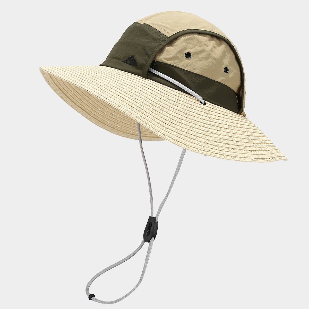 Colorblock Outdoor Wide Brim Sun Hat for Hiking_CWAH3874